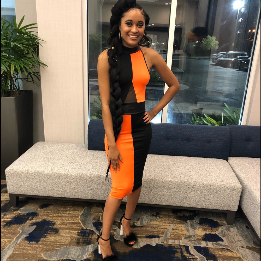Orange & Black dress🧡🖤